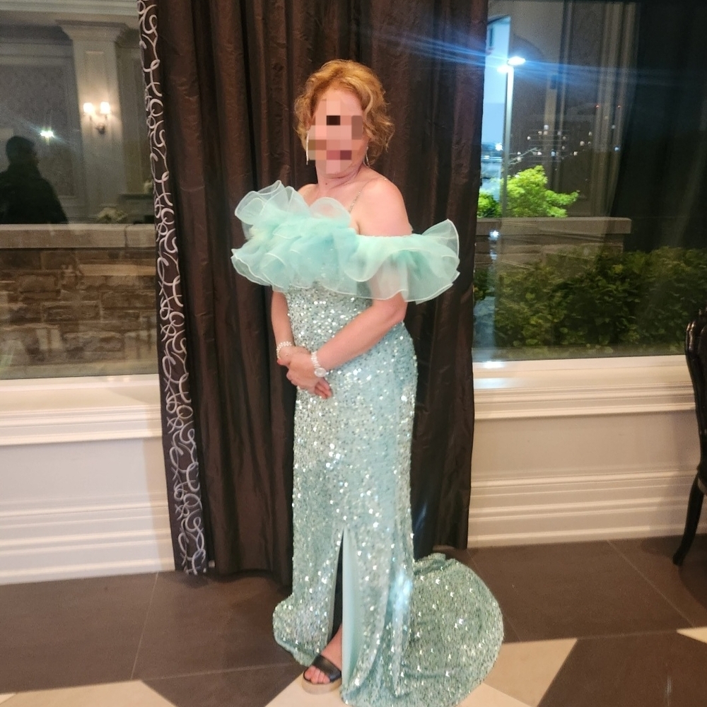 Glamorous Off-Shoulder Sequin Dress